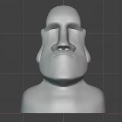 Mô hình tượng đá Moai in 3D trang trí độc đáo