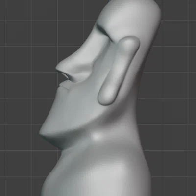 Mô hình tượng đá Moai in 3D trang trí độc đáo