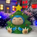 Mô hình Snorlax hóa thân cây thông Noel 3D cực dễ thương - Thumbnail 1
