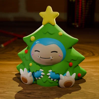 Mô hình Snorlax hóa thân cây thông Noel 3D cực dễ thương