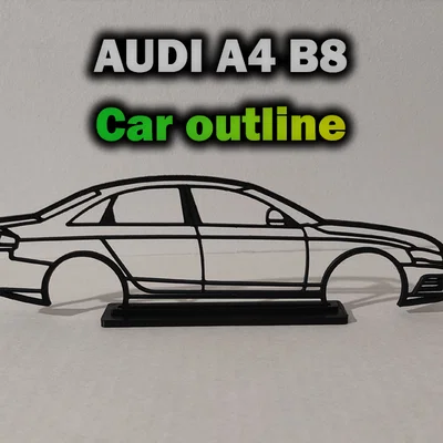 Mô hình khung xe AUDI A4 B8 - Đồ trang trí treo tường/để bàn