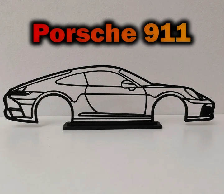 Mô hình trang trí viền xe Porsche 911 (Wall Art) - Image 1