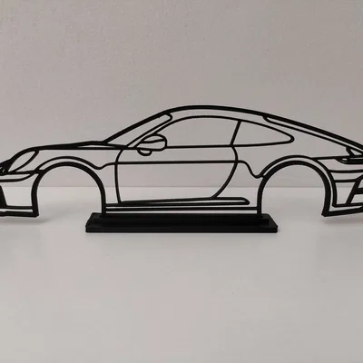 Mô hình trang trí viền xe Porsche 911 (Wall Art)