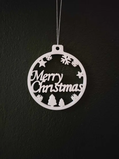 Mẫu in 3D đồ trang trí cây thông Noel Merry Christmas tinh tế - Image 2