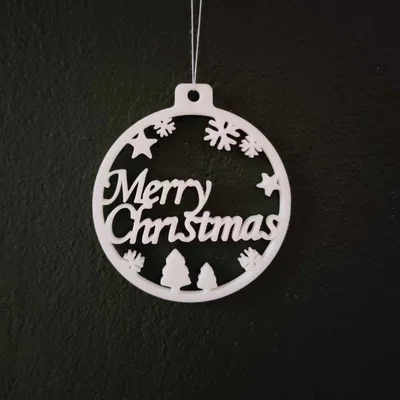 Mẫu in 3D đồ trang trí cây thông Noel Merry Christmas tinh tế