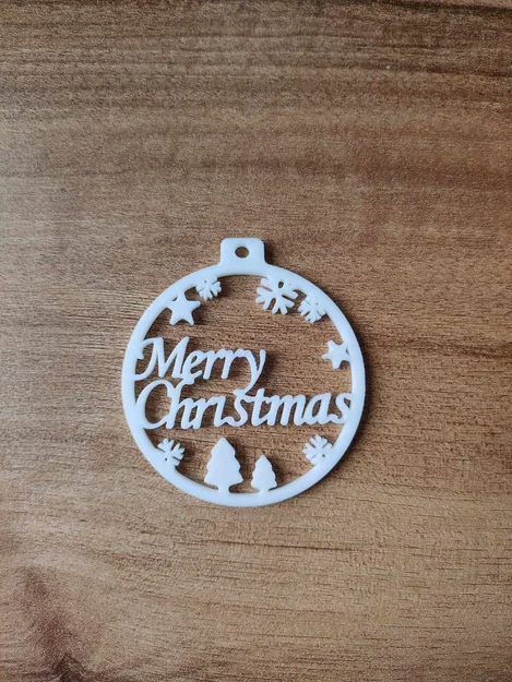 Mẫu in 3D đồ trang trí cây thông Noel Merry Christmas tinh tế - Image 3