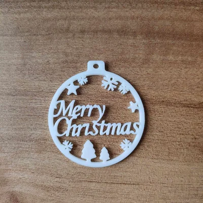 Mẫu in 3D đồ trang trí cây thông Noel Merry Christmas tinh tế