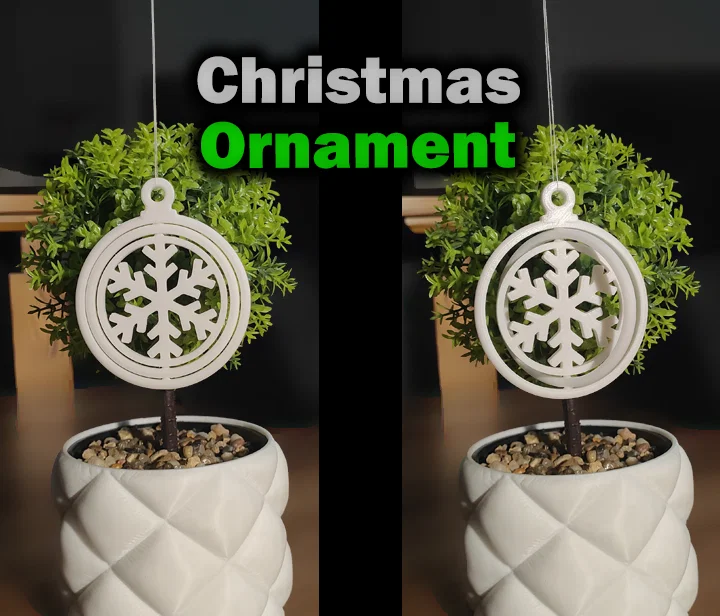 Đồ trang trí Giáng sinh xoay (họa tiết bông tuyết) - Image 1