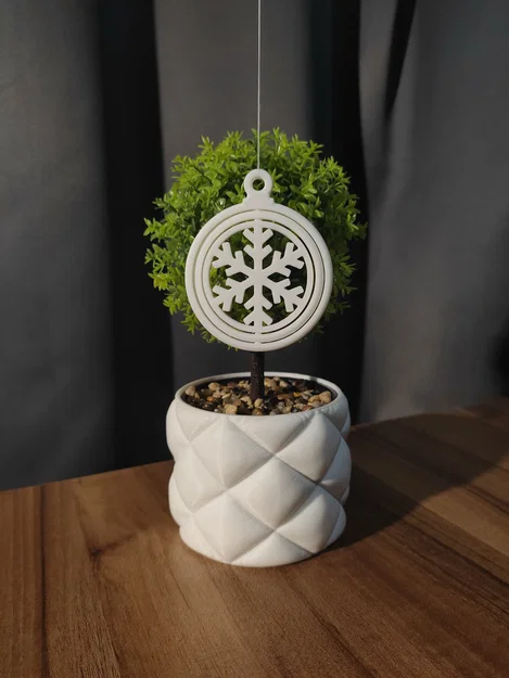 Đồ trang trí Giáng sinh xoay (họa tiết bông tuyết) - Image 2