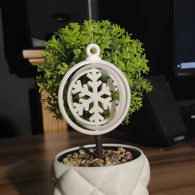 Đồ trang trí Giáng sinh xoay (họa tiết bông tuyết)