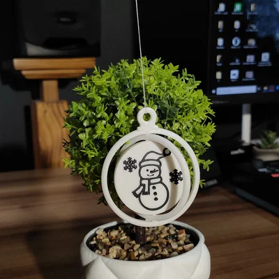 Đồ trang trí Giáng sinh xoay (Người tuyết)