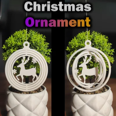Đồ trang trí Giáng sinh xoay (họa tiết tuần lộc)