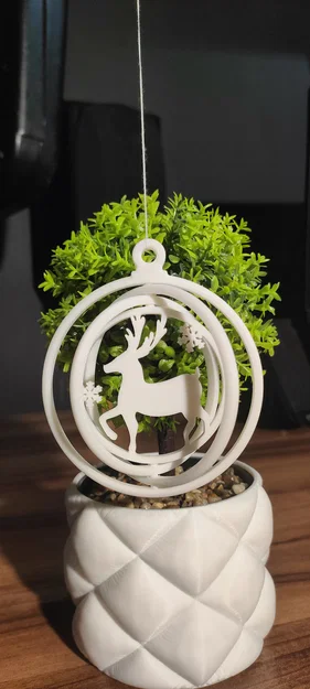 Đồ trang trí Giáng sinh xoay (họa tiết tuần lộc) - Image 2