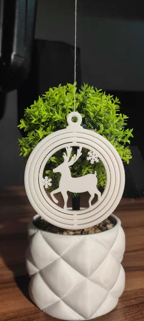 Đồ trang trí Giáng sinh xoay (họa tiết tuần lộc) - Image 3