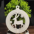 Đồ trang trí Giáng sinh xoay (họa tiết tuần lộc) - Thumbnail 3