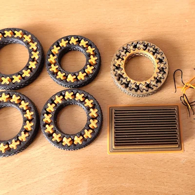 Nhẫn Fidget Gear với vân nhám mặt trong