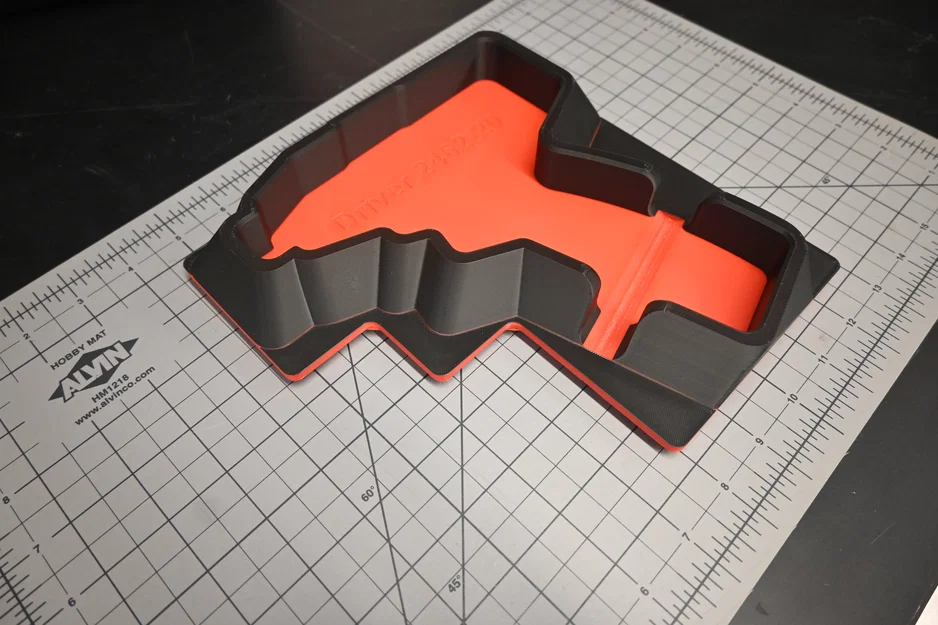 Khay Gridfinity Shadow Tray cho Milwaukee Driver 2462-20 - Image 2