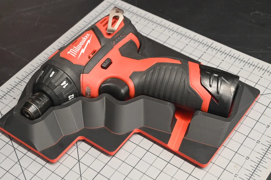 Khay Gridfinity Shadow Tray cho Máy vặn vít Milwaukee 2401-20 - Image 1