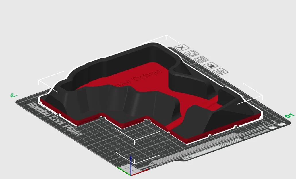 Khay Gridfinity Shadow Tray cho Máy vặn vít Milwaukee 2401-20 - Image 3