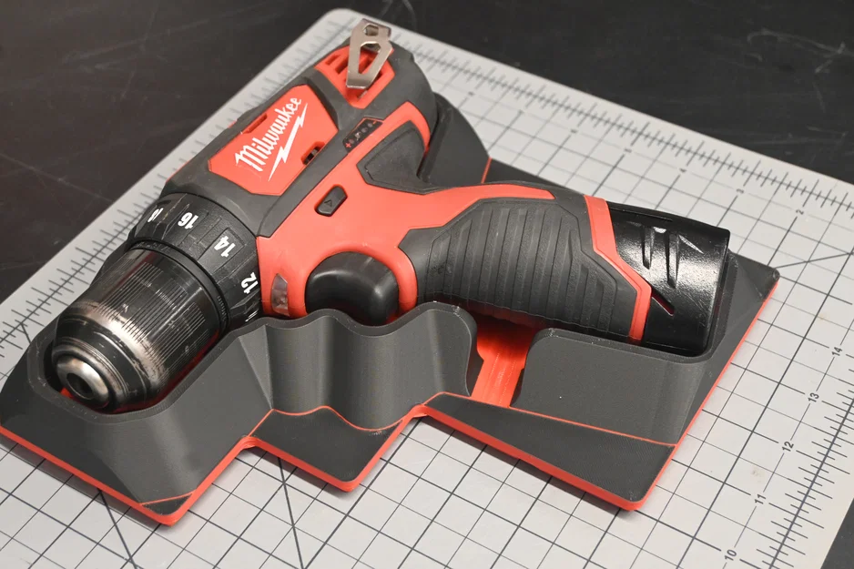 Khay Gridfinity Shadow Tray cho máy khoan Milwaukee 2407-20 - Image 1