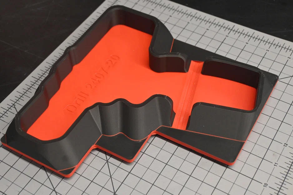 Khay Gridfinity Shadow Tray cho máy khoan Milwaukee 2407-20 - Image 2