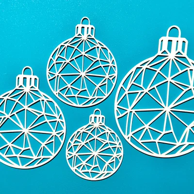Bộ trang trí Giáng sinh hình học in 3D độc đáo