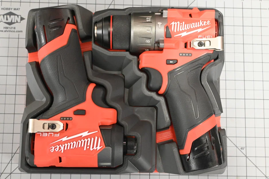 Khay Shadow Tray Gridfinity - Milwaukee Fuel Impact Driver 3453-20 - Image 3