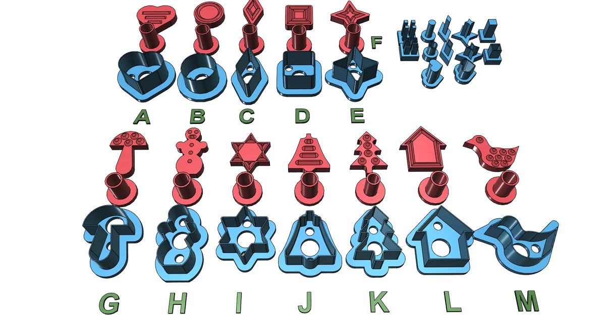 Bộ khuôn cắt bánh Cookie Cutter thông minh kèm hệ thống piston đẩy - Image 1