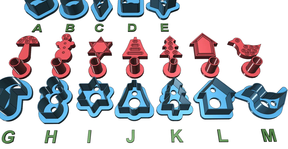 Bộ khuôn cắt bánh Cookie Cutter thông minh kèm hệ thống piston đẩy - Image 3