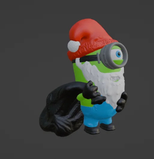 Mô hình Minion hóa thân ông già Noel (Minion Santa) 3D cho dịp Giáng sinh - Image 5