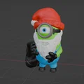Mô hình Minion hóa thân ông già Noel (Minion Santa) 3D cho dịp Giáng sinh - Thumbnail 6
