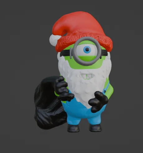 Mô hình Minion hóa thân ông già Noel (Minion Santa) 3D cho dịp Giáng sinh - Image 9