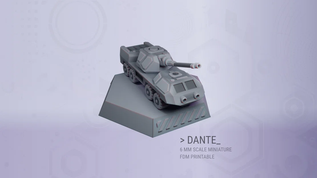 Dante cho Wargame quy mô 6 mm - In FDM không cần hỗ trợ (Support) - Image 1