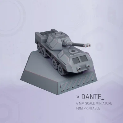 Dante cho Wargame quy mô 6 mm - In FDM không cần hỗ trợ (Support)