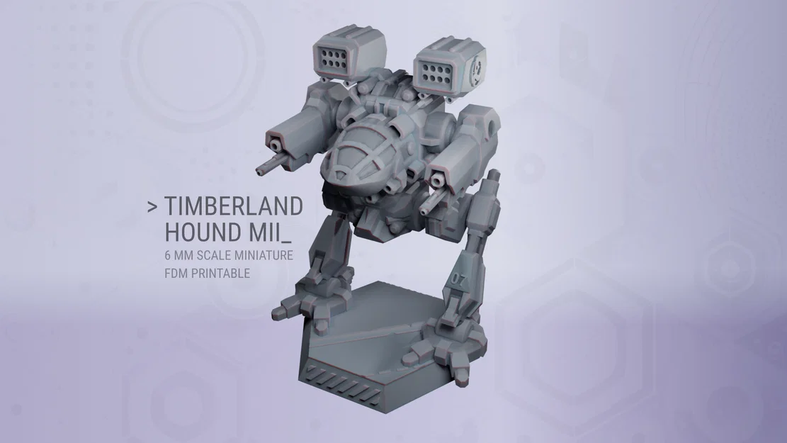Timberland Hound II tỷ lệ 6 mm cho Wargame - In FDM không cần hỗ trợ - Image 1