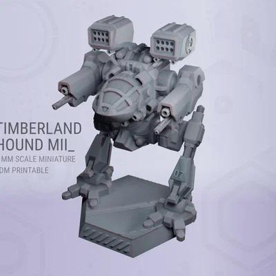 Timberland Hound II tỷ lệ 6 mm cho Wargame - In FDM không cần hỗ trợ