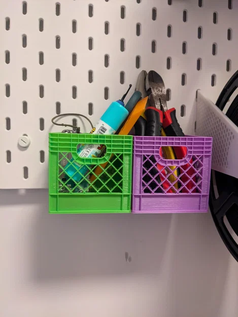 Khay đựng đồ mini Skadis Milk Crate tiện lợi cho bảng Skadis - Image 1