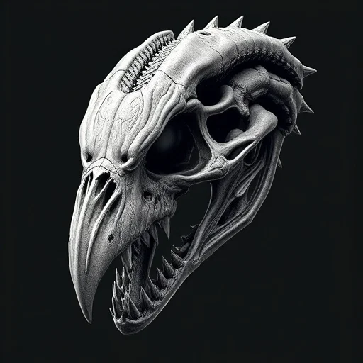 Mô hình hộp sọ ngoài hành tinh Ethereal Raptor in 3D cực chất - Image 1