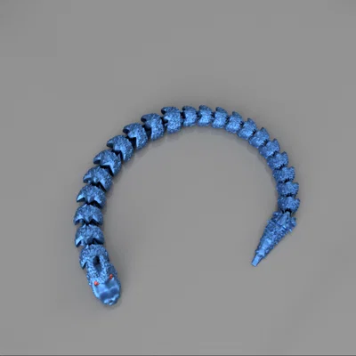 Mô hình rồng rắn khớp nối (Articulated Snake Dragon) in 3D không cần support