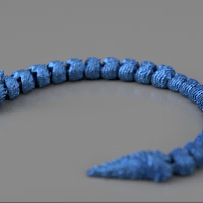 Mô hình rồng rắn khớp nối (Articulated Snake Dragon) in 3D không cần support