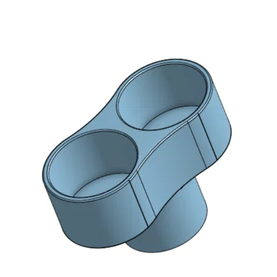 Bộ chuyển đổi khay để cốc ô tô 1 thành 2 - File in 3D tiện lợi