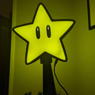 Ngôi sao Mario trang trí đỉnh cây thông Noel