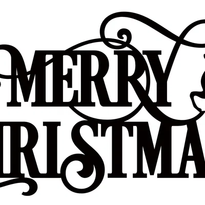 Mô hình trang trí Merry Christmas để bàn in 3D