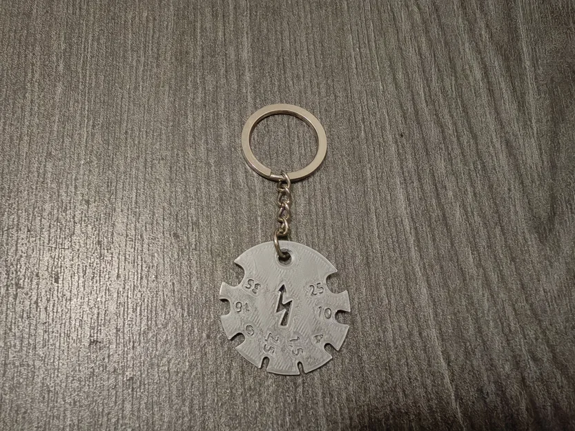 Móc khóa đo tiết diện dây điện đa năng cho thợ điện - Image 2