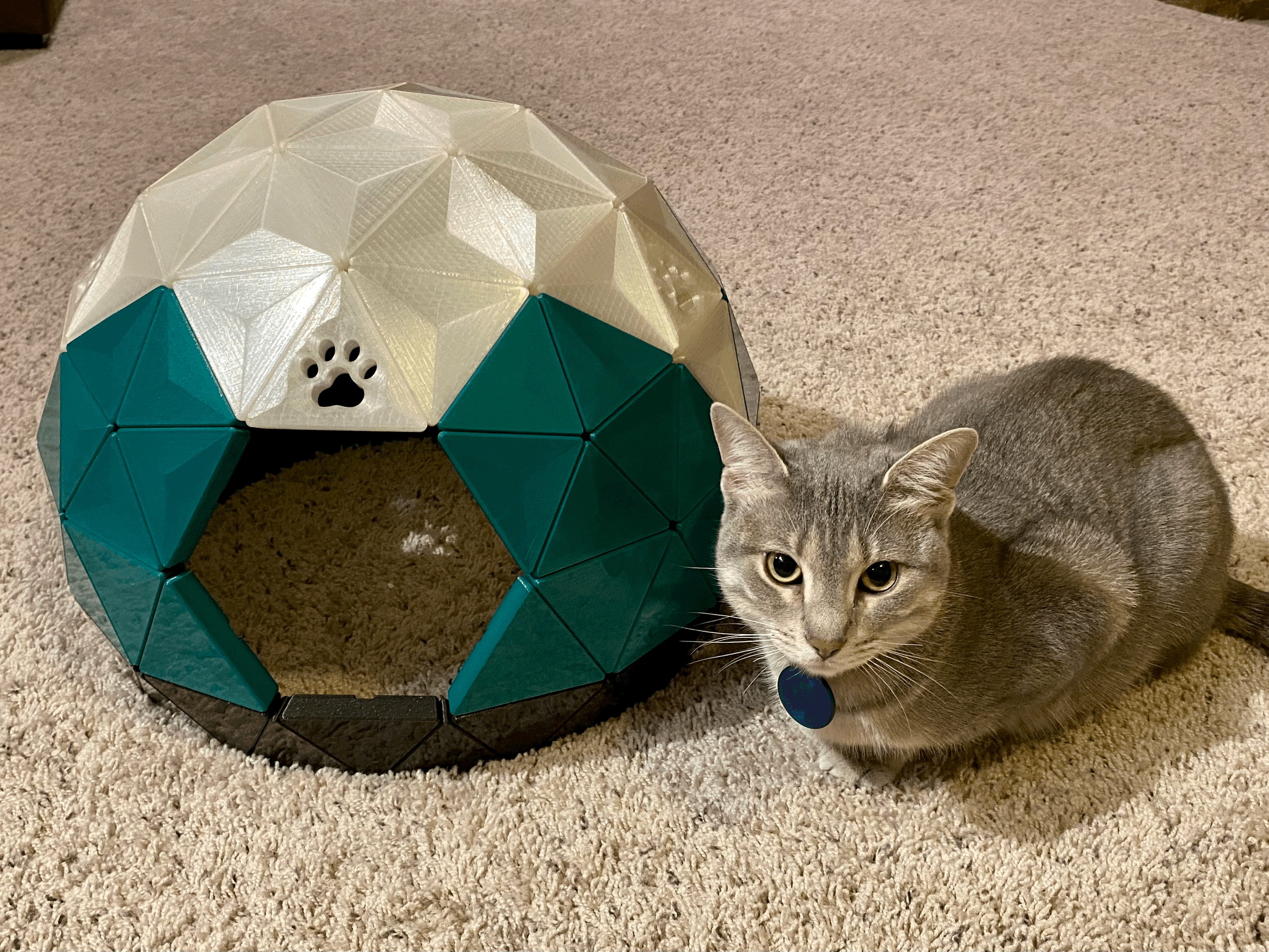 Nhà cho mèo Geodesic Dome - Bản Remix dùng ốc vít M3 - Image 2