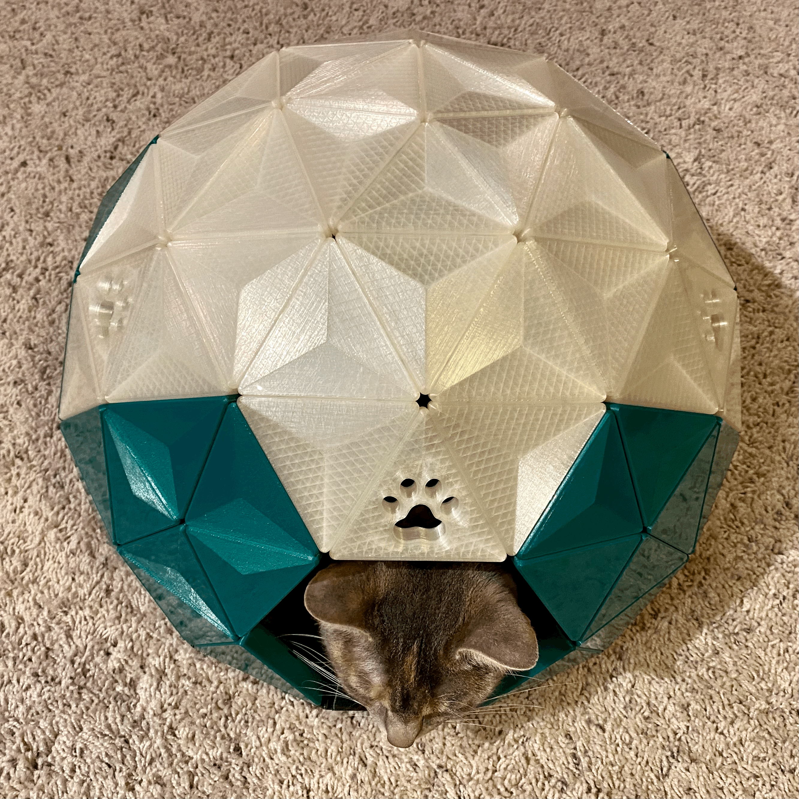 Nhà cho mèo Geodesic Dome - Bản Remix dùng ốc vít M3 - Image 3