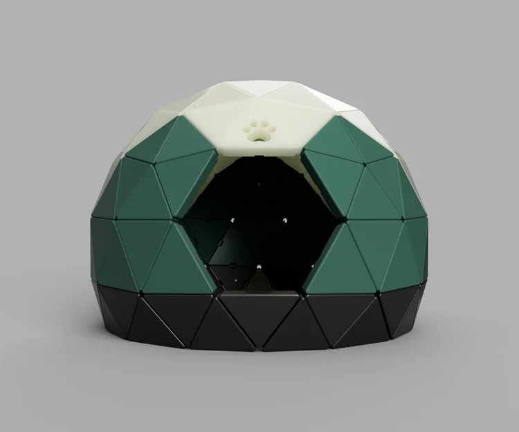 Nhà cho mèo Geodesic Dome - Bản Remix dùng ốc vít M3 - Image 5