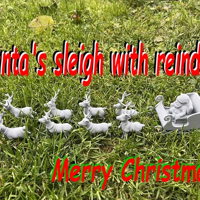 Xe trượt tuyết của ông già Noel và tuần lộc