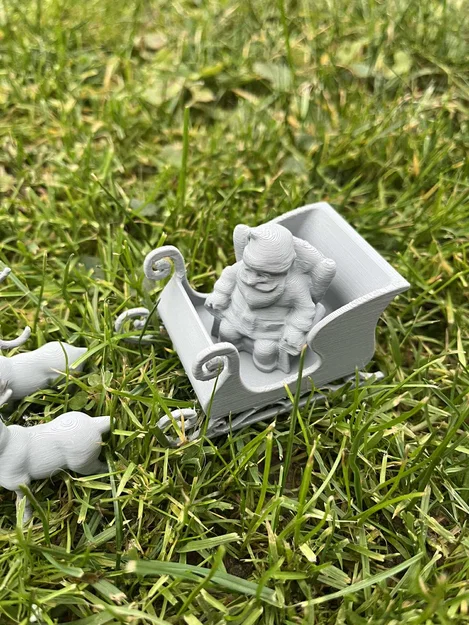 Xe trượt tuyết của ông già Noel và tuần lộc - Image 4