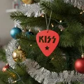 Đồ trang trí cây thông Noel hình phím đàn Guitar logo KISS độc đáo - Thumbnail 1